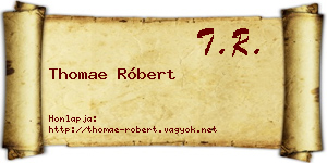 Thomae Róbert névjegykártya